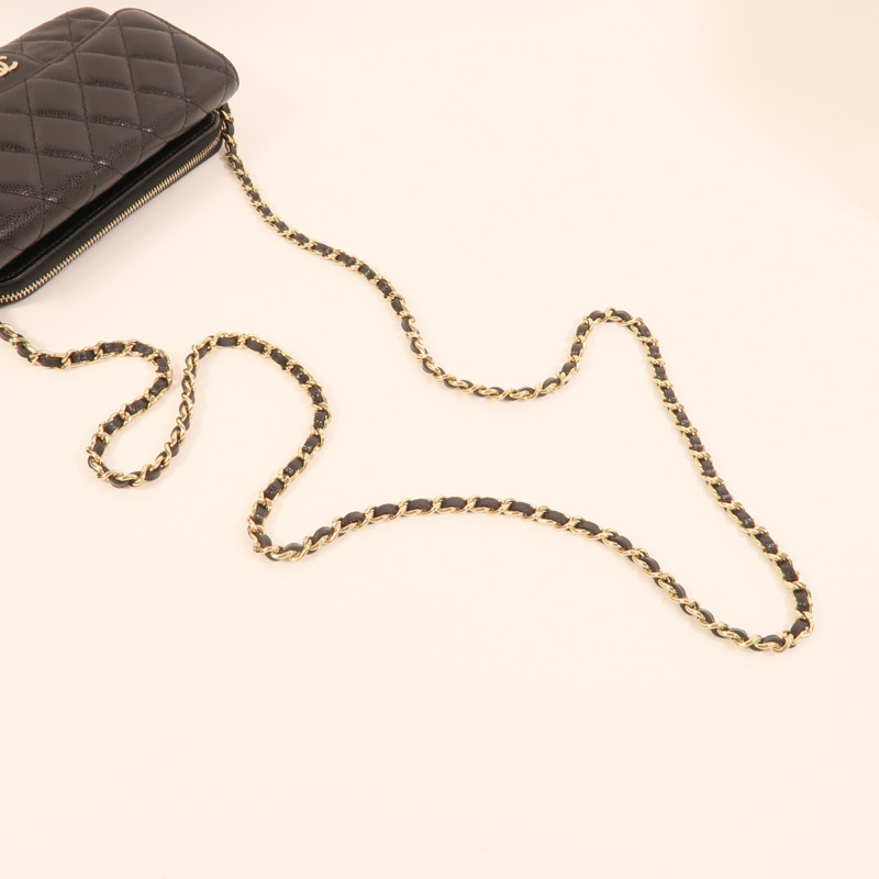 CHANEL 牛皮皮革Flap Phone Holder肩背袋-5