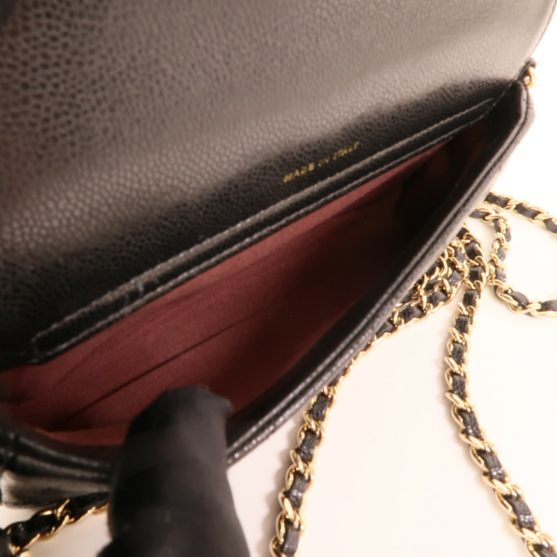 CHANEL 牛皮皮革Flap Phone Holder肩背袋-9