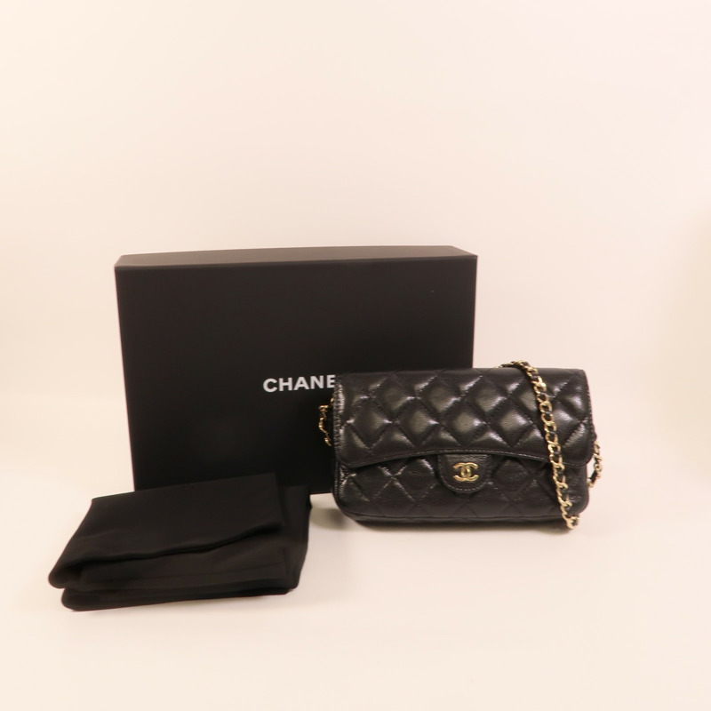 CHANEL 牛皮皮革Flap Phone Holder肩背袋-11
