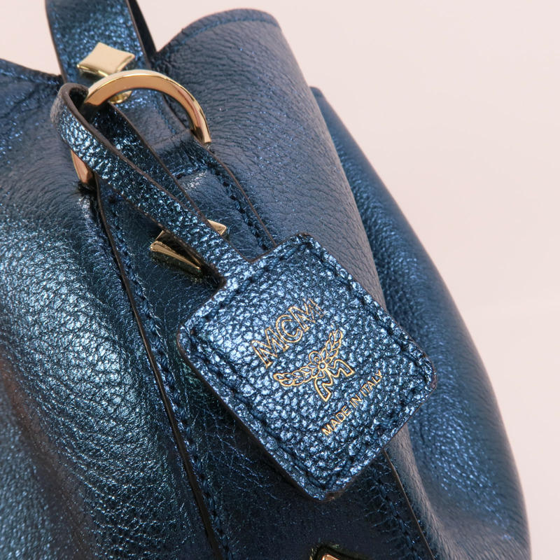 MCM 牛皮皮革2 Way Shoulder Bag手挽肩背兩用袋-7