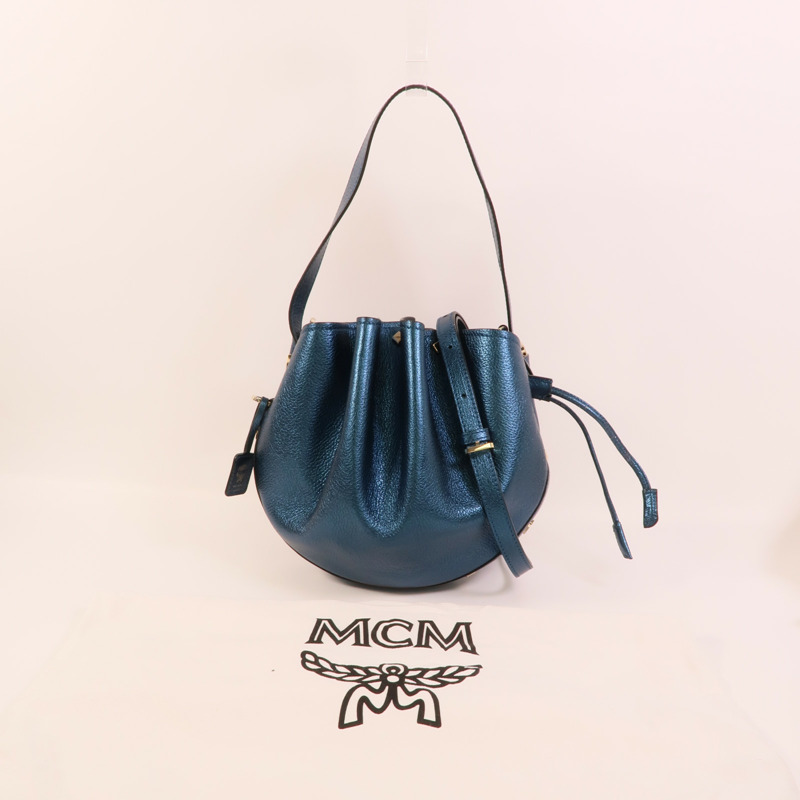 MCM 牛皮皮革2 Way Shoulder Bag手挽肩背兩用袋-10