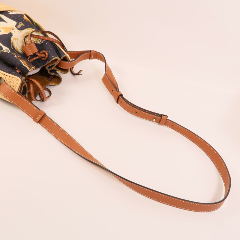LOEWE 帆布/Raffia Small Balloon Bag肩背袋-4