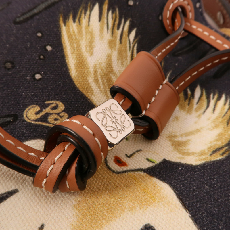 LOEWE 帆布/Raffia Small Balloon Bag肩背袋-6