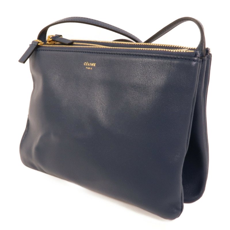 CELINE 羊皮皮革Trio Small肩背袋-2