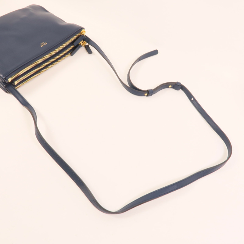 CELINE 羊皮皮革Trio Small肩背袋-4