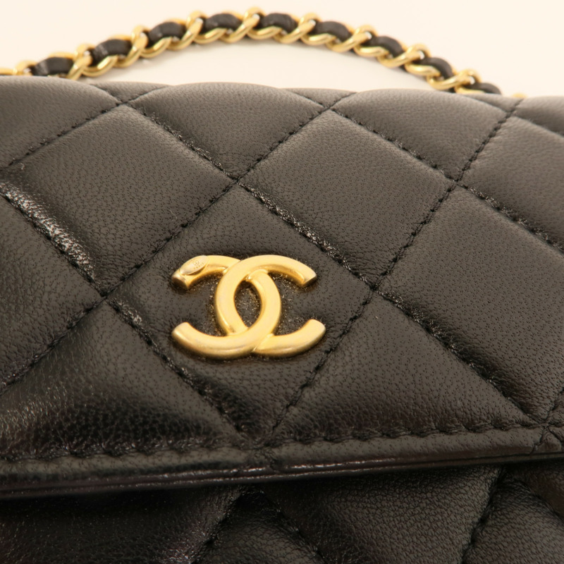 CHANEL 羊皮皮革Phone Bag肩背袋-7