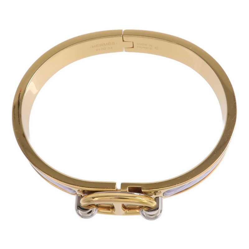 HERMES 金屬/琺瑯Mini Clic Chaine d'Ancre Bracelet手鐲-3