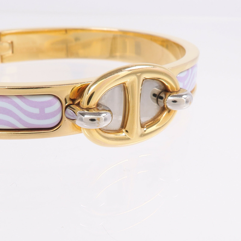 HERMES 金屬/琺瑯Mini Clic Chaine d'Ancre Bracelet手鐲-4