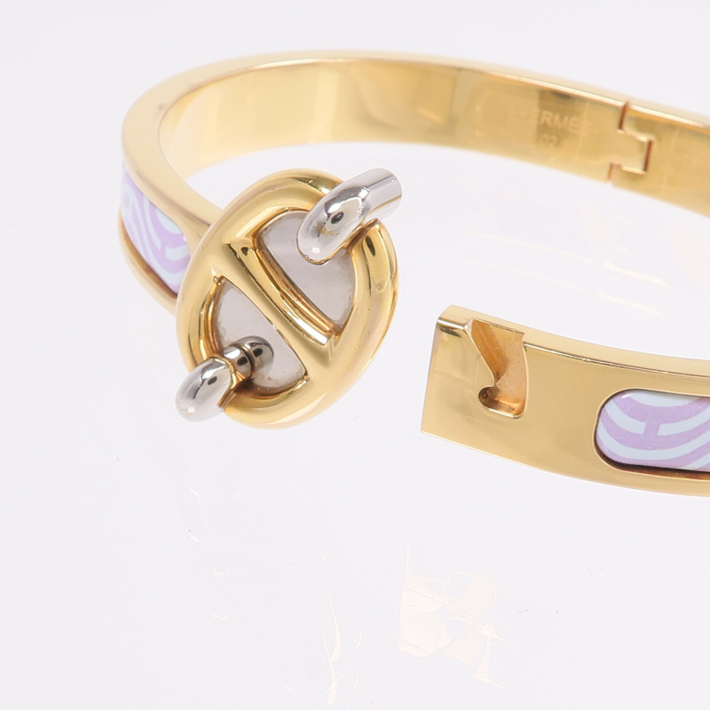 HERMES 金屬/琺瑯Mini Clic Chaine d'Ancre Bracelet手鐲-5