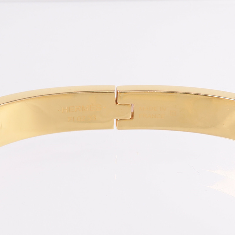 HERMES 金屬/琺瑯Mini Clic Chaine d'Ancre Bracelet手鐲-6