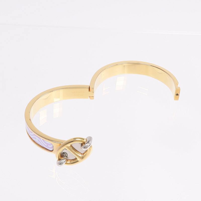 HERMES 金屬/琺瑯Mini Clic Chaine d'Ancre Bracelet手鐲-8