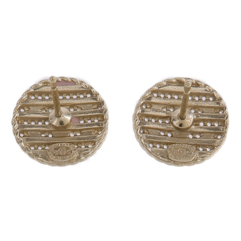 CHANEL 金屬CC Button Earrings耳環-1