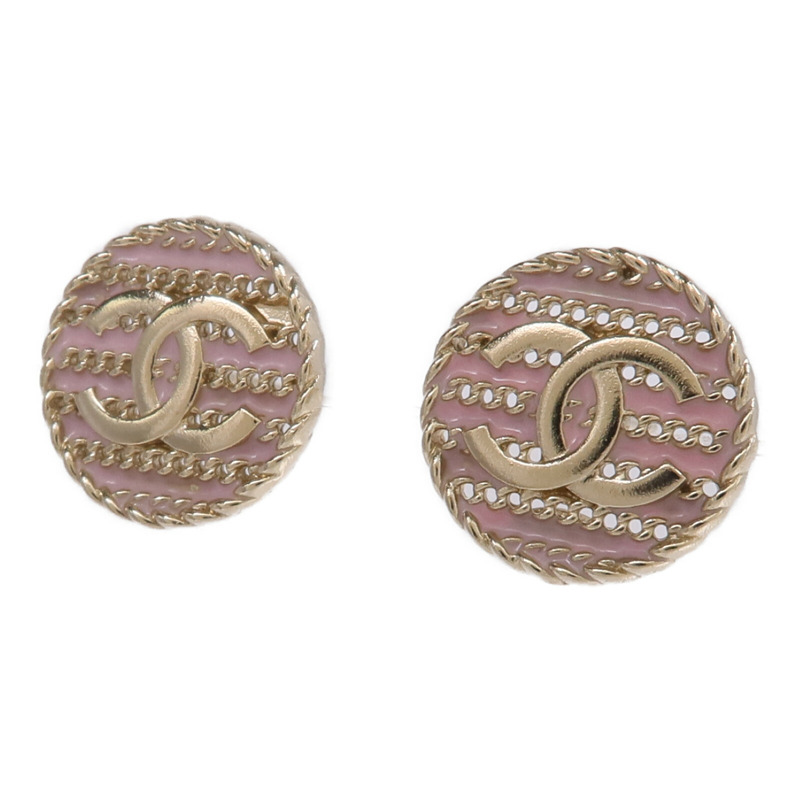 CHANEL 金屬CC Button Earrings耳環-2