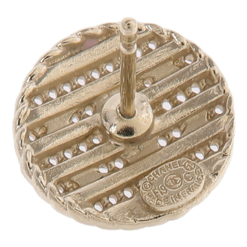 CHANEL 金屬CC Button Earrings耳環-5