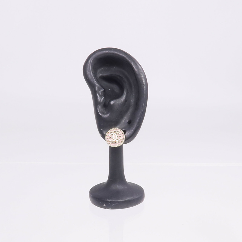 CHANEL 金屬CC Button Earrings耳環-7