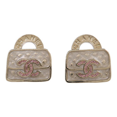 CHANEL 金屬CC Logo Handbag Earrings耳環