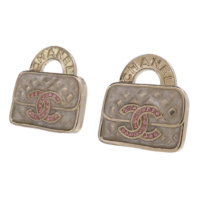 CHANEL 金屬CC Logo Handbag Earrings耳環-1