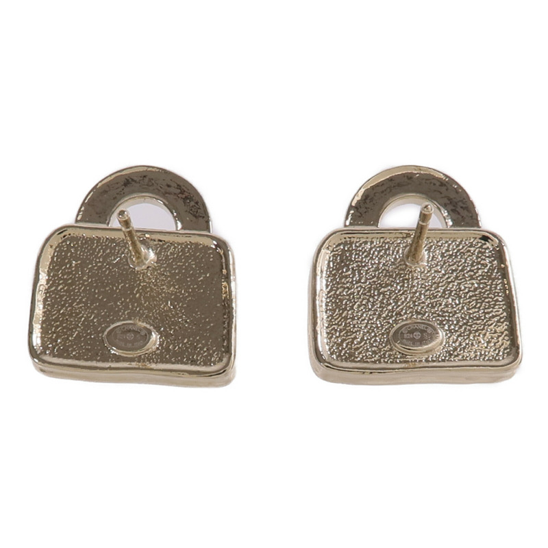 CHANEL 金屬CC Logo Handbag Earrings耳環-2