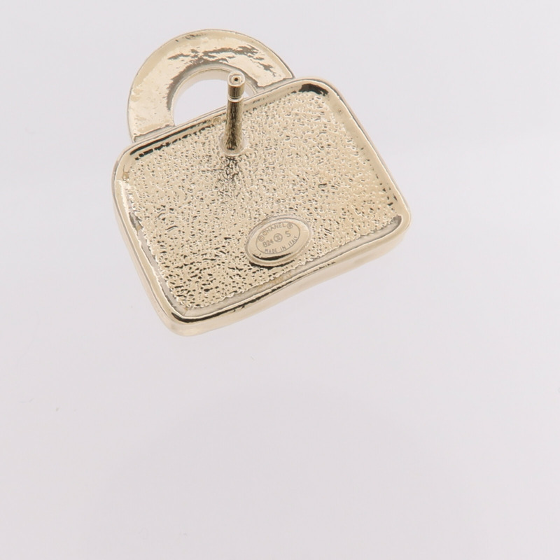 CHANEL 金屬CC Logo Handbag Earrings耳環-4