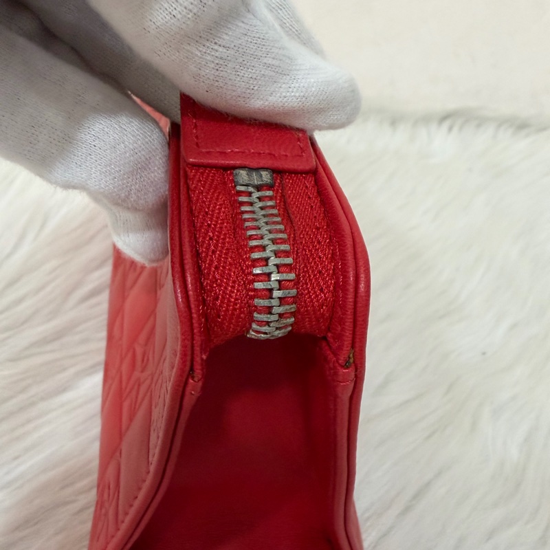 CHANEL A28587 紅羊皮 銀釦 多元素 拉鍊 化妝包 萬用包-20