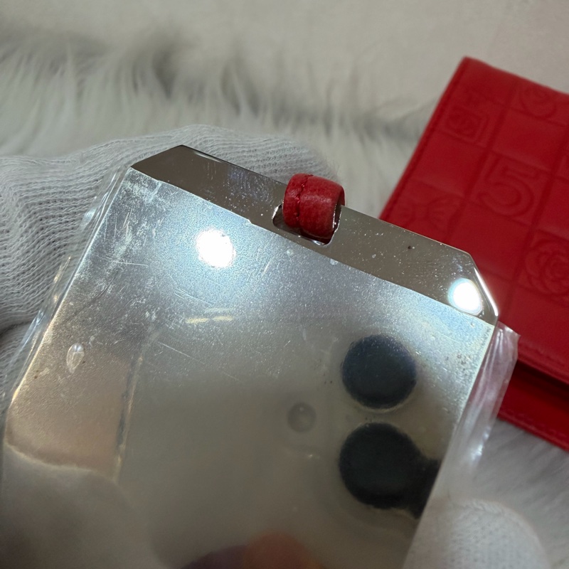 CHANEL A28587 紅羊皮 銀釦 多元素 拉鍊 化妝包 萬用包-26