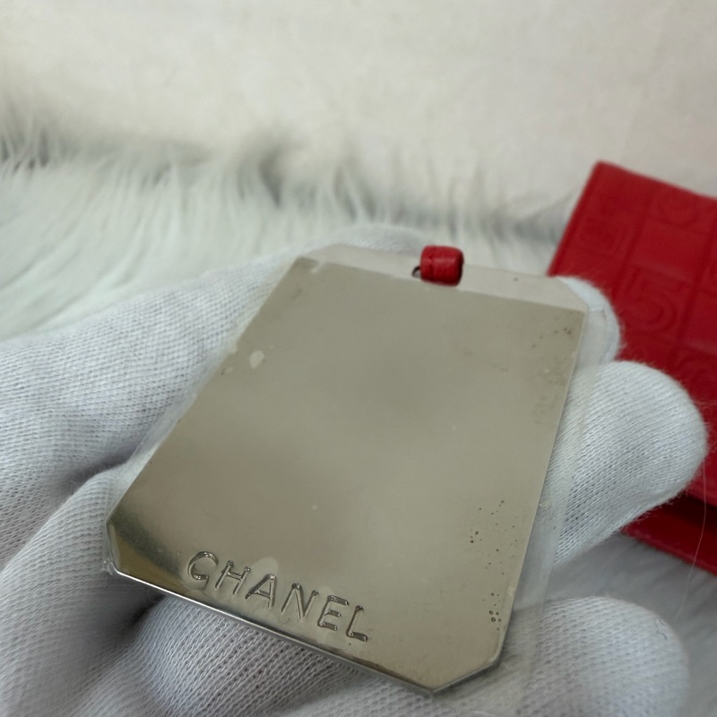 CHANEL A28587 紅羊皮 銀釦 多元素 拉鍊 化妝包 萬用包-27