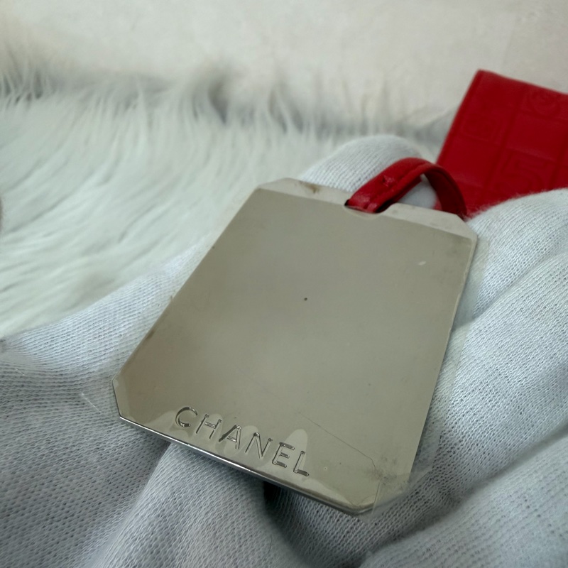 CHANEL A28587 紅羊皮 銀釦 多元素 拉鍊 化妝包 萬用包-28