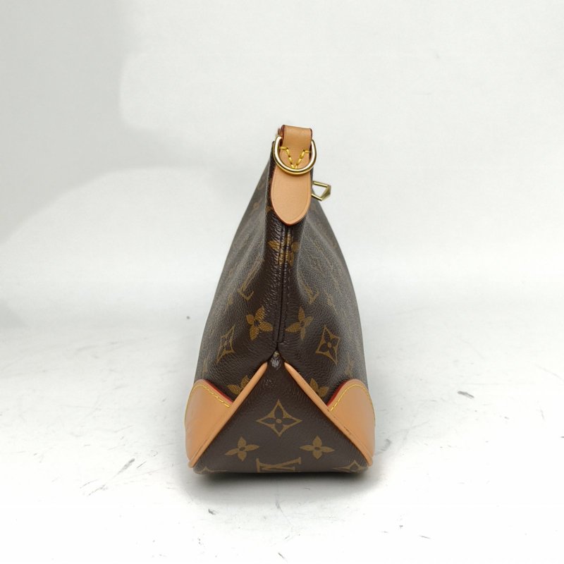LOUIS VUITTON BOULOGNE牛角包可拆卸肩帶老花PVC晶片肩背包-1