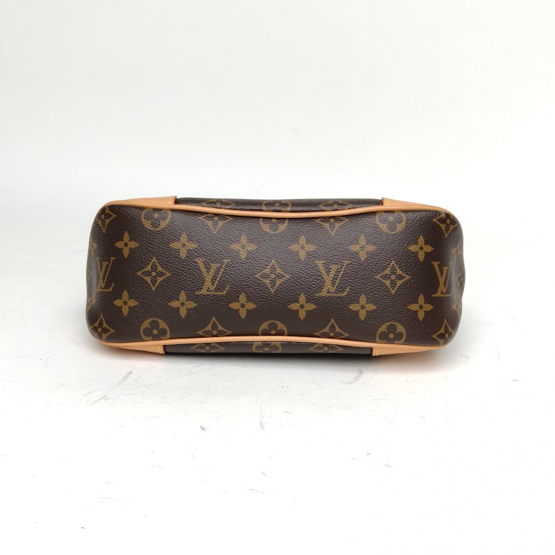 LOUIS VUITTON BOULOGNE牛角包可拆卸肩帶老花PVC晶片肩背包-4