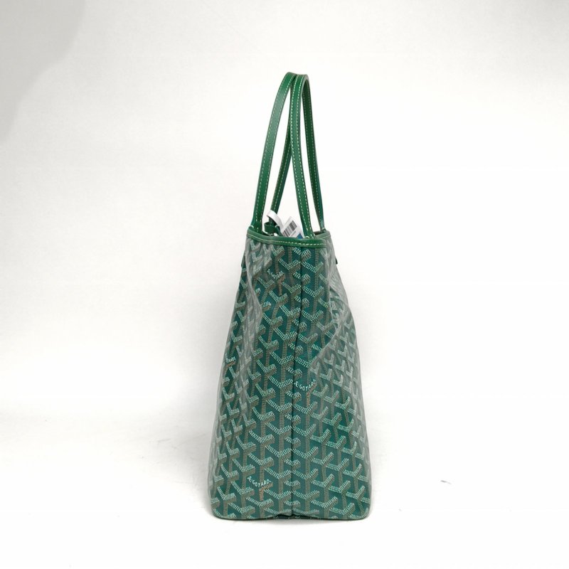 GOYARD SaintLouis購物袋子母包中號綠色PVC銀扣肩背包-1