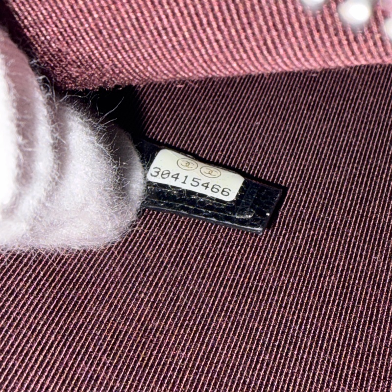 CHANEL AP1704 黑荔枝皮 牛皮 銀釦 一字拉鍊 雙層 手拿包 萬用包-39