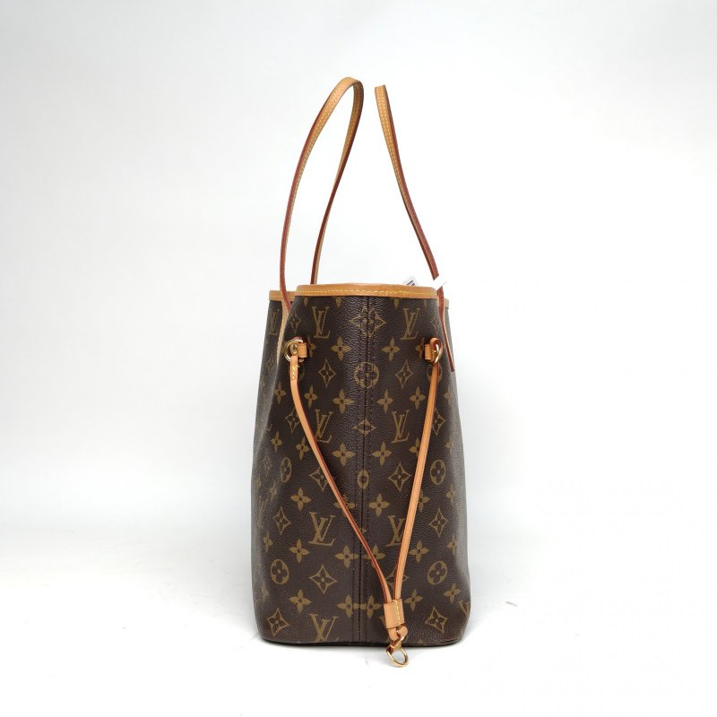 LOUIS VUITTON Neverfull中號31米色內裏老花PVC金扣2017肩背包-1