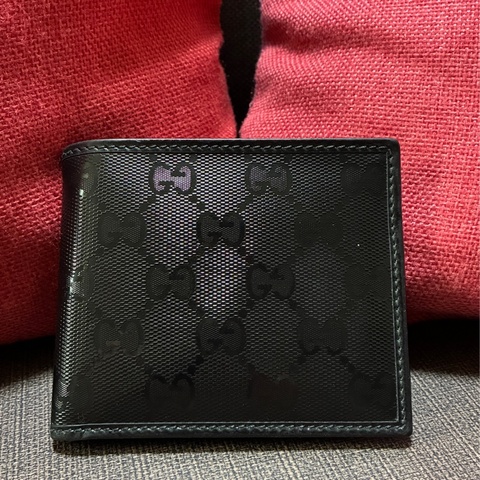 GUR黑色GG壓紋短夾