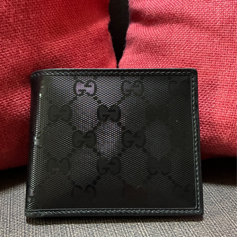 GUR黑色GG壓紋短夾-0