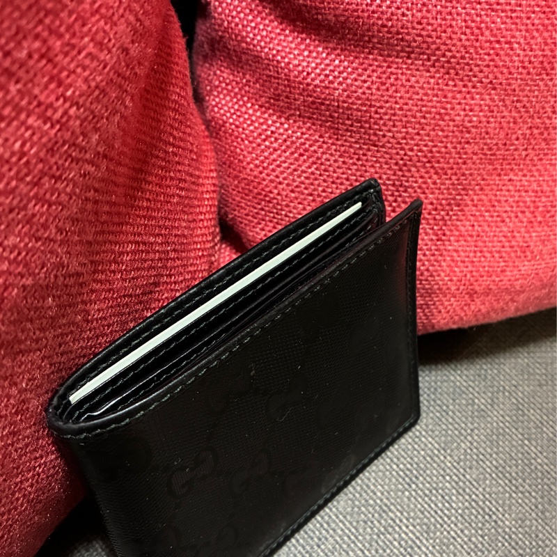 GUR黑色GG壓紋短夾-3