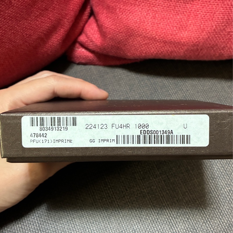 GUR黑色GG壓紋短夾-6