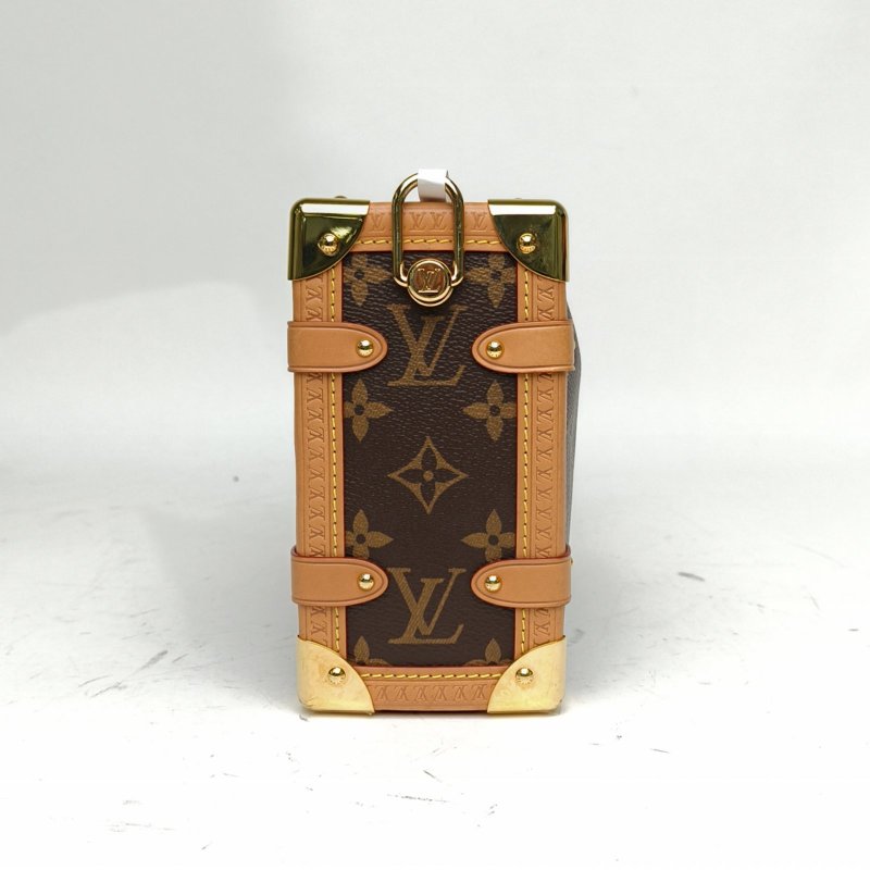 LOUIS VUITTON SideTrunk軟盒子包大號24老花PVC晶片肩背包-1