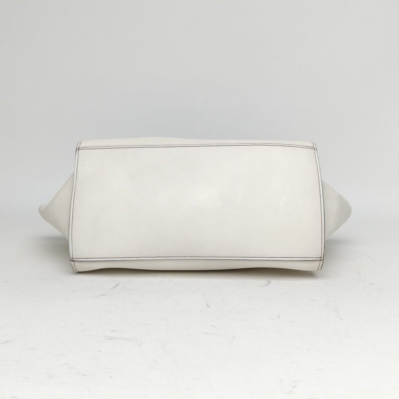 CELINE Trapeze秋千包小號黑白牛皮銀扣肩背包-4