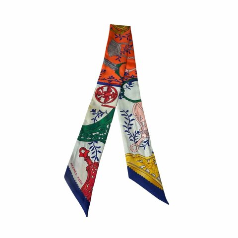 Used Hermès Twilly Red White Yellow Green