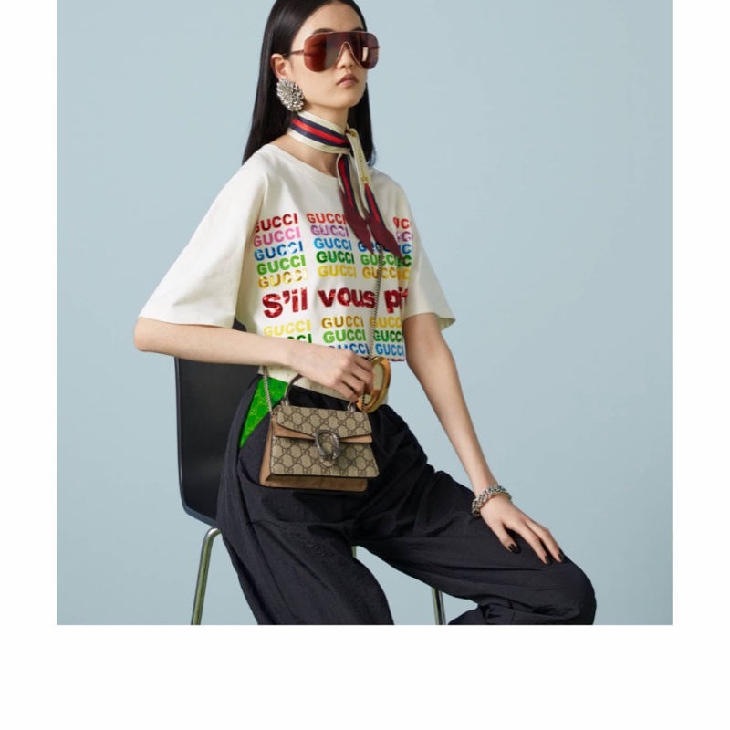 Gucci 女士 Dionysus 迷你單肩包均碼碼MINI、18cm*6cm*12cm-1