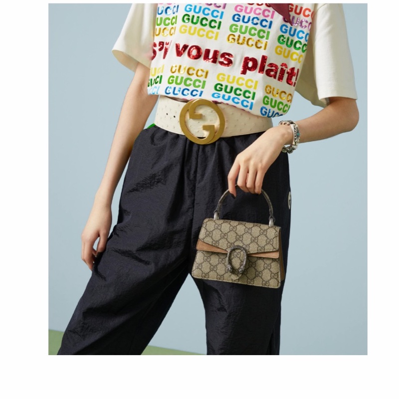 Gucci 女士 Dionysus 迷你單肩包均碼碼MINI、18cm*6cm*12cm-4