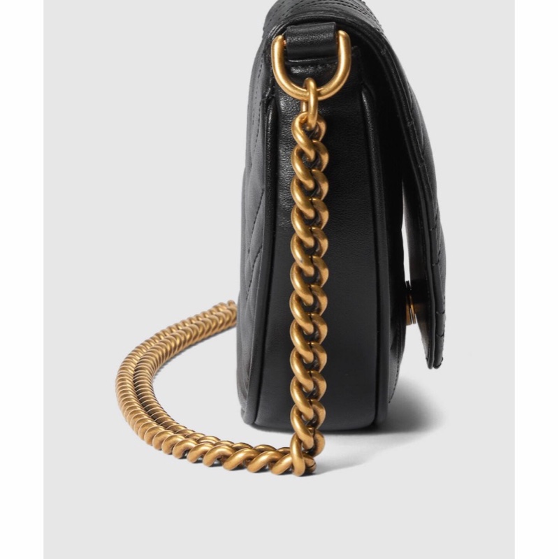 Gucci 女士 馬蒙GG Marmont迷你斜挎包均碼碼MINI、20cm*4cm*14cm-1