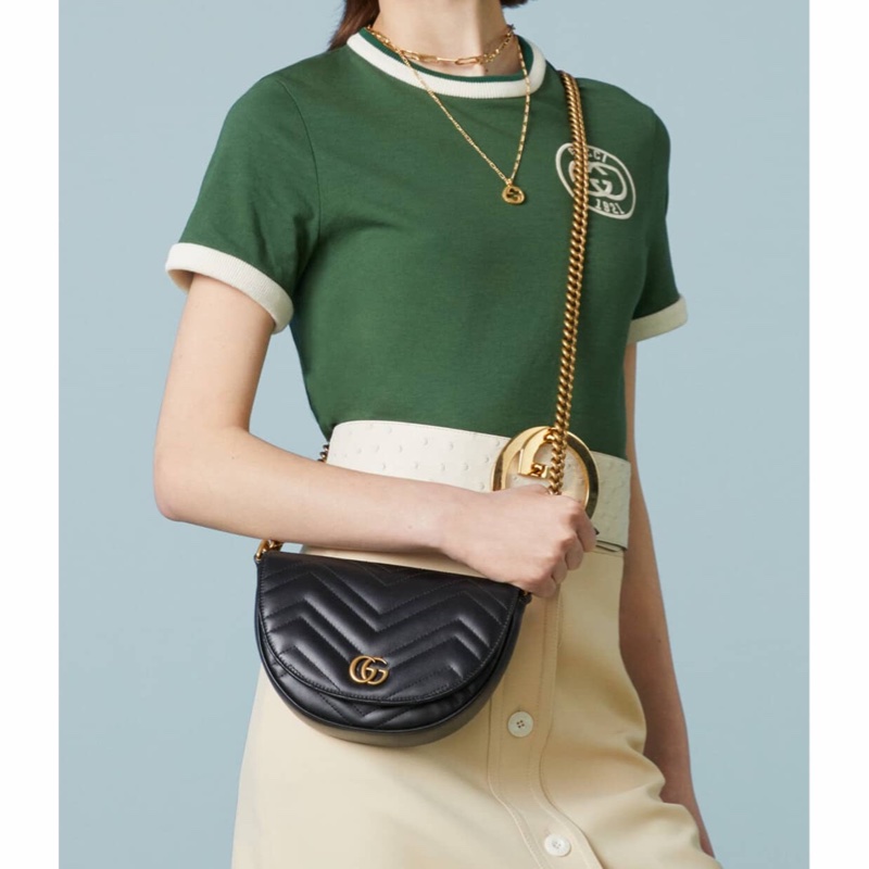 Gucci 女士 馬蒙GG Marmont迷你斜挎包均碼碼MINI、20cm*4cm*14cm-2