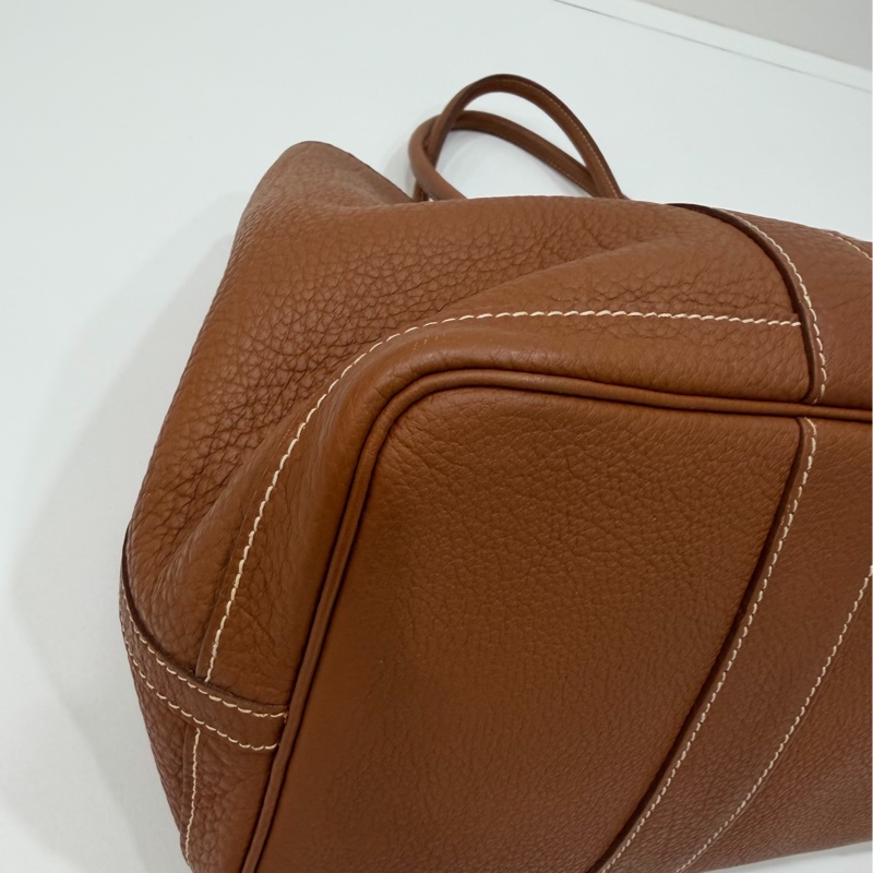 hermes 愛馬仕 garden party 36 花園派對 金棕 手提包 肩背包 購物包 公事包-10