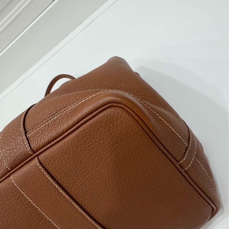 hermes 愛馬仕 garden party 36 花園派對 金棕 手提包 肩背包 購物包 公事包-11