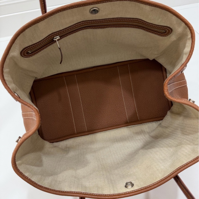 hermes 愛馬仕 garden party 36 花園派對 金棕 手提包 肩背包 購物包 公事包-16