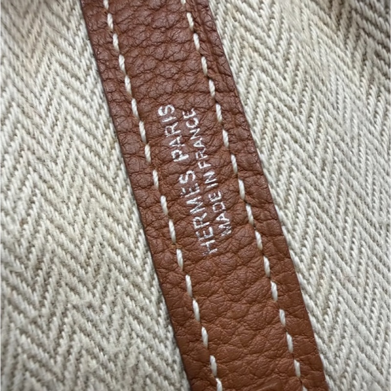 hermes 愛馬仕 garden party 36 花園派對 金棕 手提包 肩背包 購物包 公事包-20