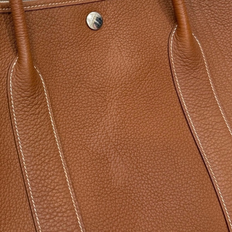 hermes 愛馬仕 garden party 36 花園派對 金棕 手提包 肩背包 購物包 公事包-21