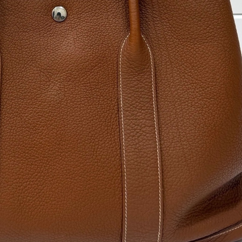 hermes 愛馬仕 garden party 36 花園派對 金棕 手提包 肩背包 購物包 公事包-23