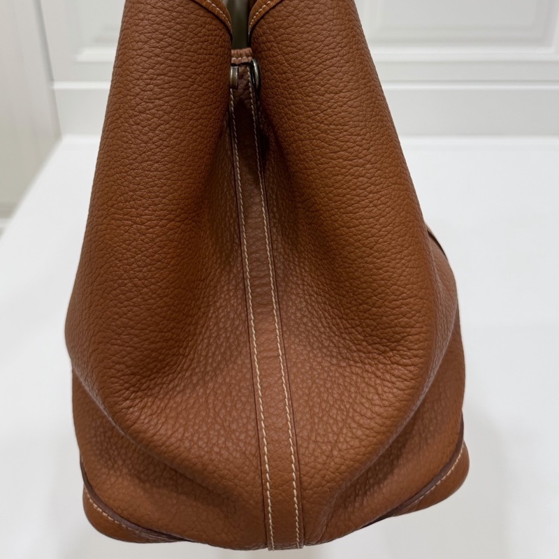 hermes 愛馬仕 garden party 36 花園派對 金棕 手提包 肩背包 購物包 公事包-27